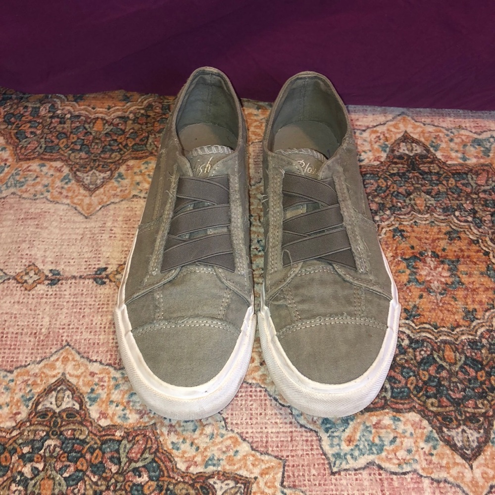 Blowfish olive green slip on shoes